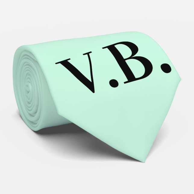 Einfache Vollfarbigkeit Hinzufügen Name Text Monog Krawatte (Gerollt)