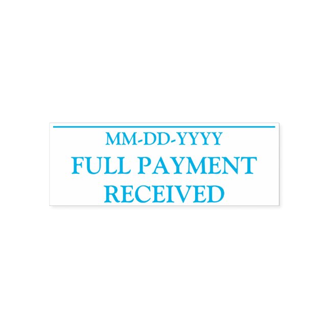 Einfache "VOLLSTÄNDIGE ZAHLUNG ERHALTEN" Briefmark Permastempel (Design)
