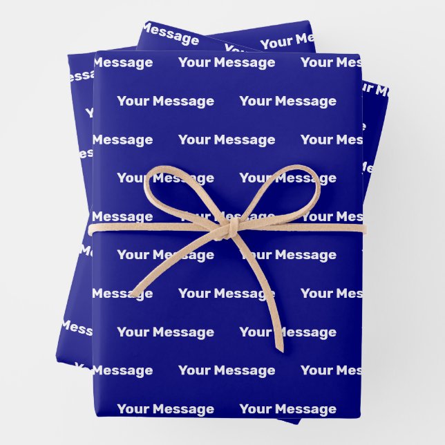 Einfache Vorlage für blau und weiß (Navy) Geschenkpapier Set (Beispiel)