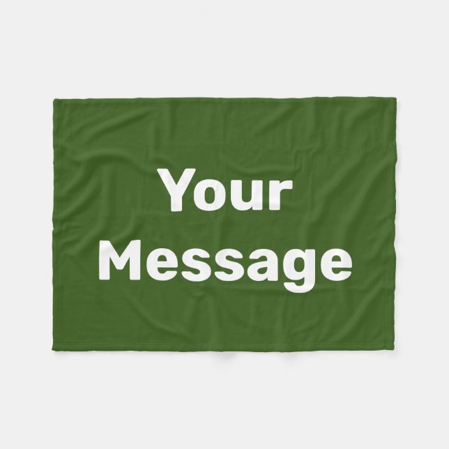 Einfache Vorlage für grüne und weiße Texte Fleecedecke (Vorderseite (Horizontal))