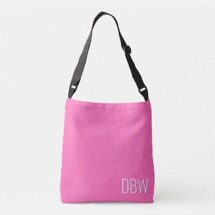 Einfache Vorlage für Hot Pink und Grau Tragetaschen Mit Langen Trägern