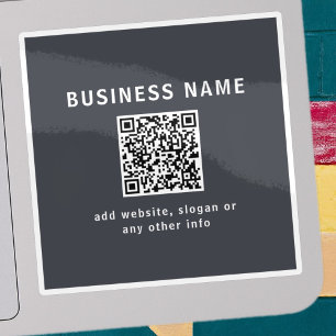 Einfache Vorlage für Ihren QR-Code   Dunkelgrau Aufkleber