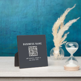 Einfache Vorlage für Ihren QR-Code | Dunkelgrau Fotoplatte