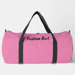 Einfache Vorlage für rosa und schwarze Skripte Duffle Bag