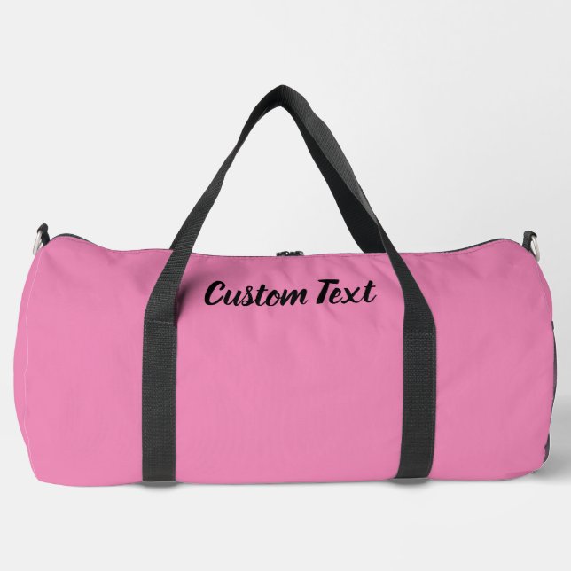 Einfache Vorlage für rosa und schwarze Skripte Duffle Bag (Vorderseite)