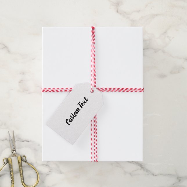 Einfache Vorlage für weißen und schwarzen Text Geschenkanhänger (Mit Garn)