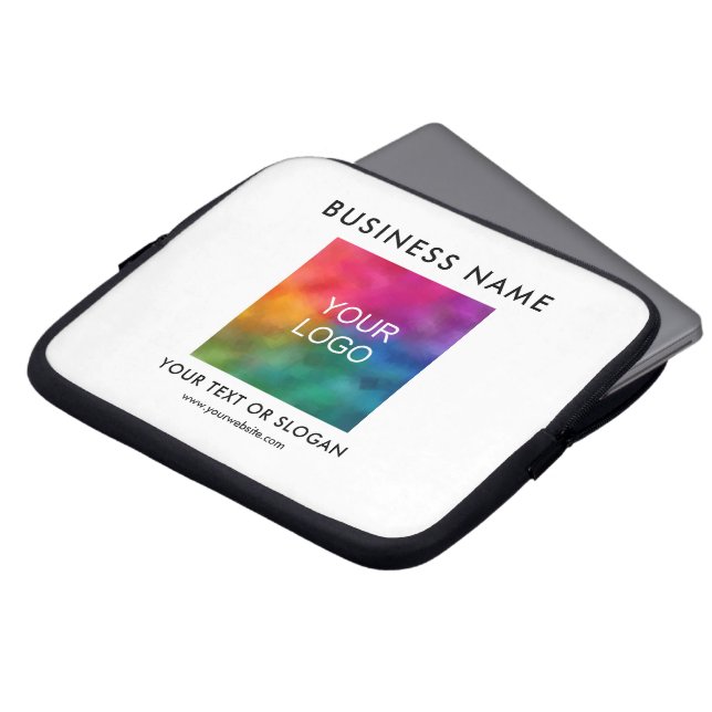 Einfache Vorlage Laden Sie hier Ihr Firmenlogo hoc Laptopschutzhülle (Vorne Oben)