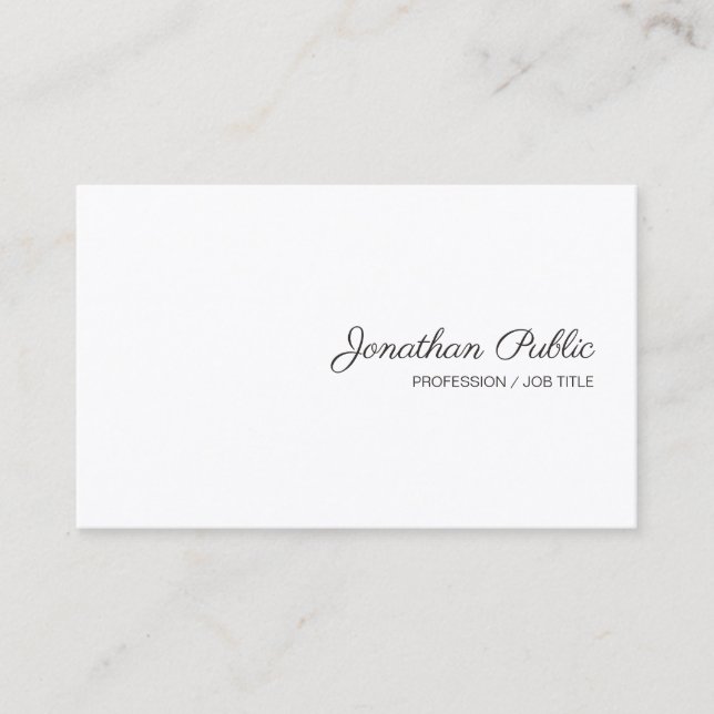 Einfache Vorlage Moderner handgeschriebener Skript Visitenkarte (Vorderseite)