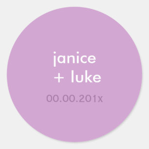 Einfache Vorlagenaufkleber/lila/lila/lavenierend Runder Aufkleber