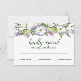 Einfache Vormittagsruhmbehandlung RSVP Karte