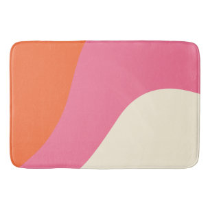 Einfache Waagen - Rosa, Orange und Creme Badematte