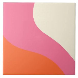 Einfache Waagen - Rosa, Orange und Creme Fliese