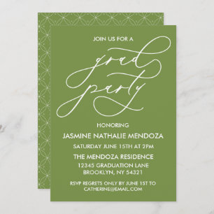 EINFACHE WÄHRUNGSKALLIGRAPHISCHE ABSCHLUSS-EINLADU EINLADUNG