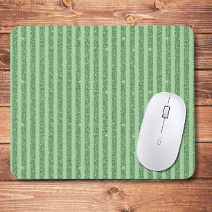 Einfache Waldgrüne Glitter-Streifen im vertikalen Mousepad