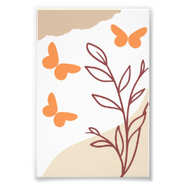 einfache Wandkunst mit den Schmetterlingen Fotodruck