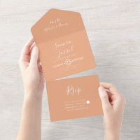Einfache Warm Tone Orange Hochzeit