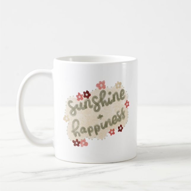 Einfache warme Erinnerung Freude Sonnenschein Glüc Kaffeetasse (Links)