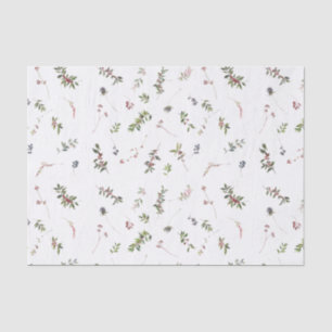 Einfache warme Winter Berry Wasserfarbe Weihnachte Seidenpapier