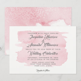 Einfache Wash Pink Pinselstriche Modern Einladung