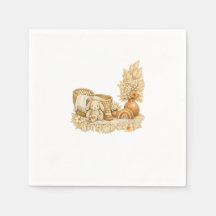 Einfache Wasserfarbe-Boho-Baby-Shower-Servietten