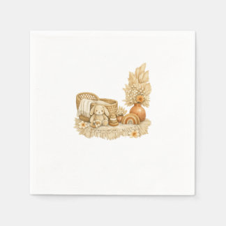 Einfache Wasserfarbe-Boho-Baby-Shower-Servietten Serviette