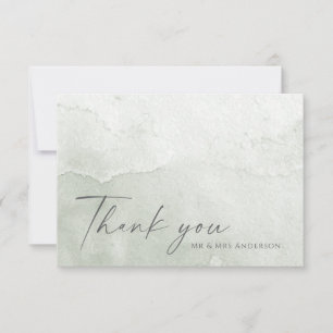 Einfache Wasserfarbe Dankeskarte