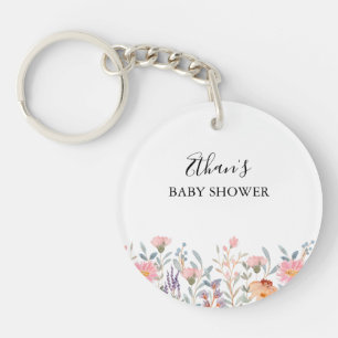 Einfache Wasserfarbe Florale Garten-Baby-Party Schlüsselanhänger