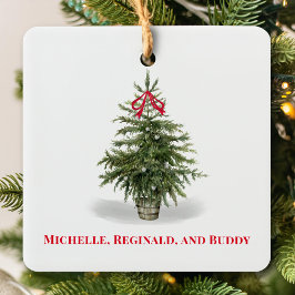 Einfache Wasserfarbe Foto Weihnachtsbaum Keramikornament