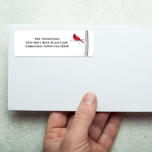 Einfache Wasserfarbe Klassischer Winter Roter Kard