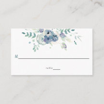 Einfache Wasserfarbe Lila Blue Gray Blume Hochzeit