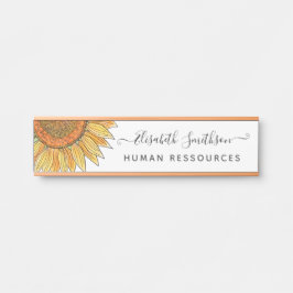 Einfache Wasserfarbe Sonnenblumen Beruflich Türschild