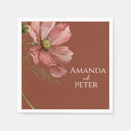 Einfache Wasserfarbe Terracotta Serviette