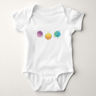 Einfache Wasserfarben-Vögel Baby Strampler