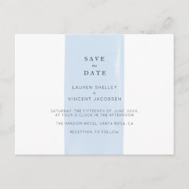 Einfache Wasserfarbenhochzeit speichert die Datums Ankündigungspostkarte