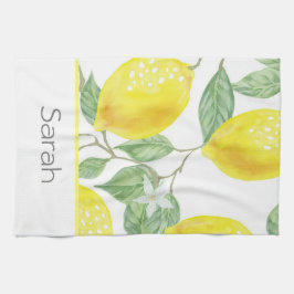 Einfache Wasserfarbenlampe Verlasse Mit Monogramm Geschirrtuch