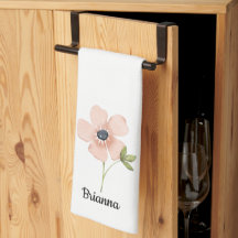 Einfache Watercolor-Blumen-Name mit rosafarbenem S