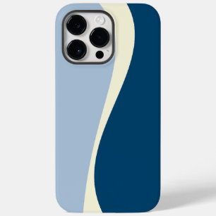 Einfache Waves 2 in Dunkelblau, Hellblau und Creme Case-Mate iPhone 14 Pro Max Hülle