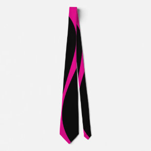 Einfache Waves 2 in Magenta und Schwarz Krawatte