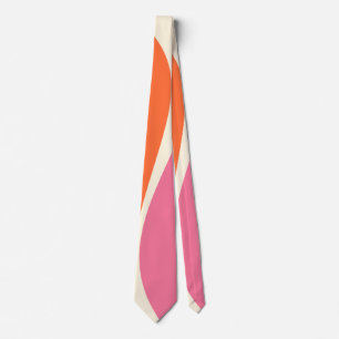 Einfache Waves 2 in Rosa, Orange und Creme Krawatte