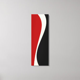 Einfache Waves 2 in Rot und Creme Leinwanddruck