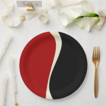 Einfache Waves 2 in Rot und Creme