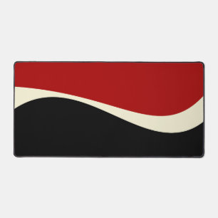 Einfache Waves 2 in Rot und Creme Schreibtischunterlage