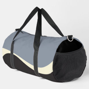Einfache Waves 2 in Schwarz, Grau und Creme Duffle Bag