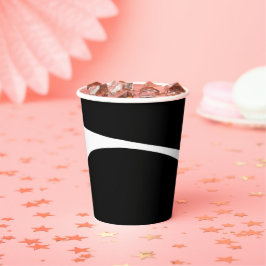 Einfache Waves 2 - Schwarz und Weiß Pappbecher