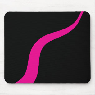 Einfache Waves 3 in Magenta und Schwarz Mousepad