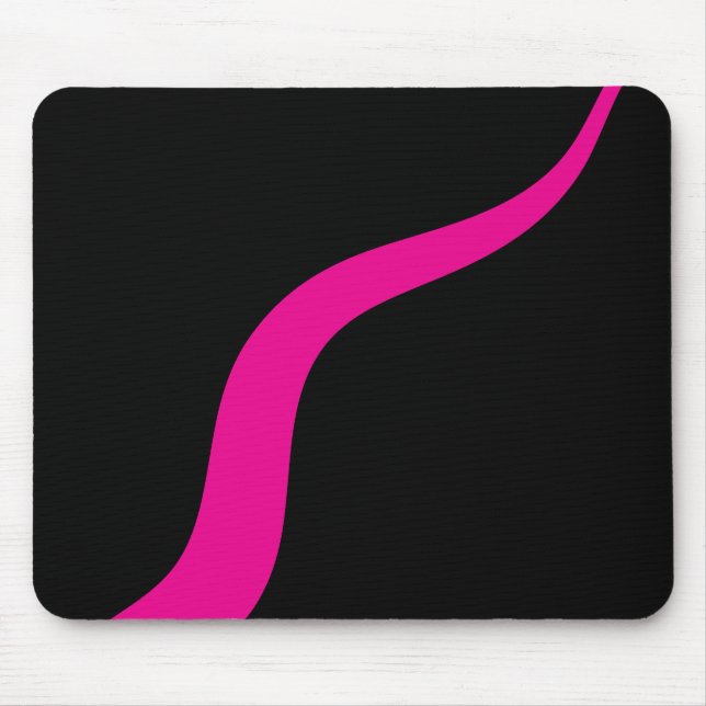 Einfache Waves 3 in Magenta und Schwarz Mousepad (Vorne)