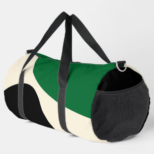 Einfache Waves 4 in Grün, Creme und Schwarz Duffle Bag