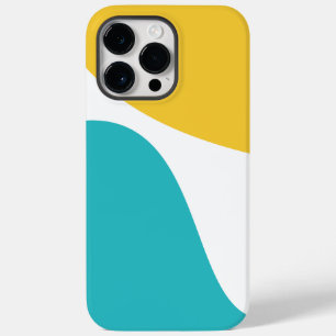 Einfache Waves 4 - Türkis und Gelb Case-Mate iPhone 14 Pro Max Hülle