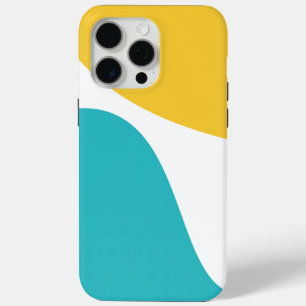 Einfache Waves 4 - Türkis und Gelb Case-Mate iPhone Hülle