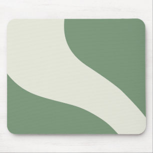 Einfache Waves in Grün Mousepad